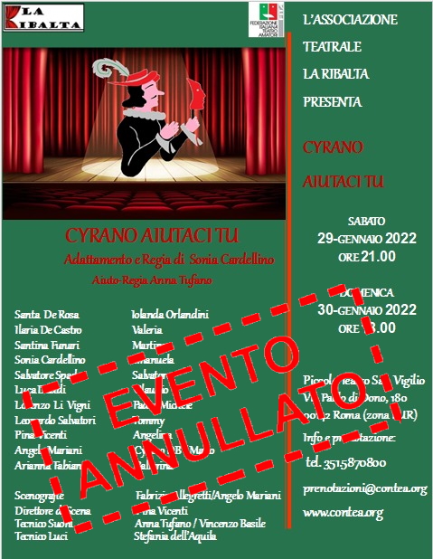 SPETTACOLO ANNULLATO