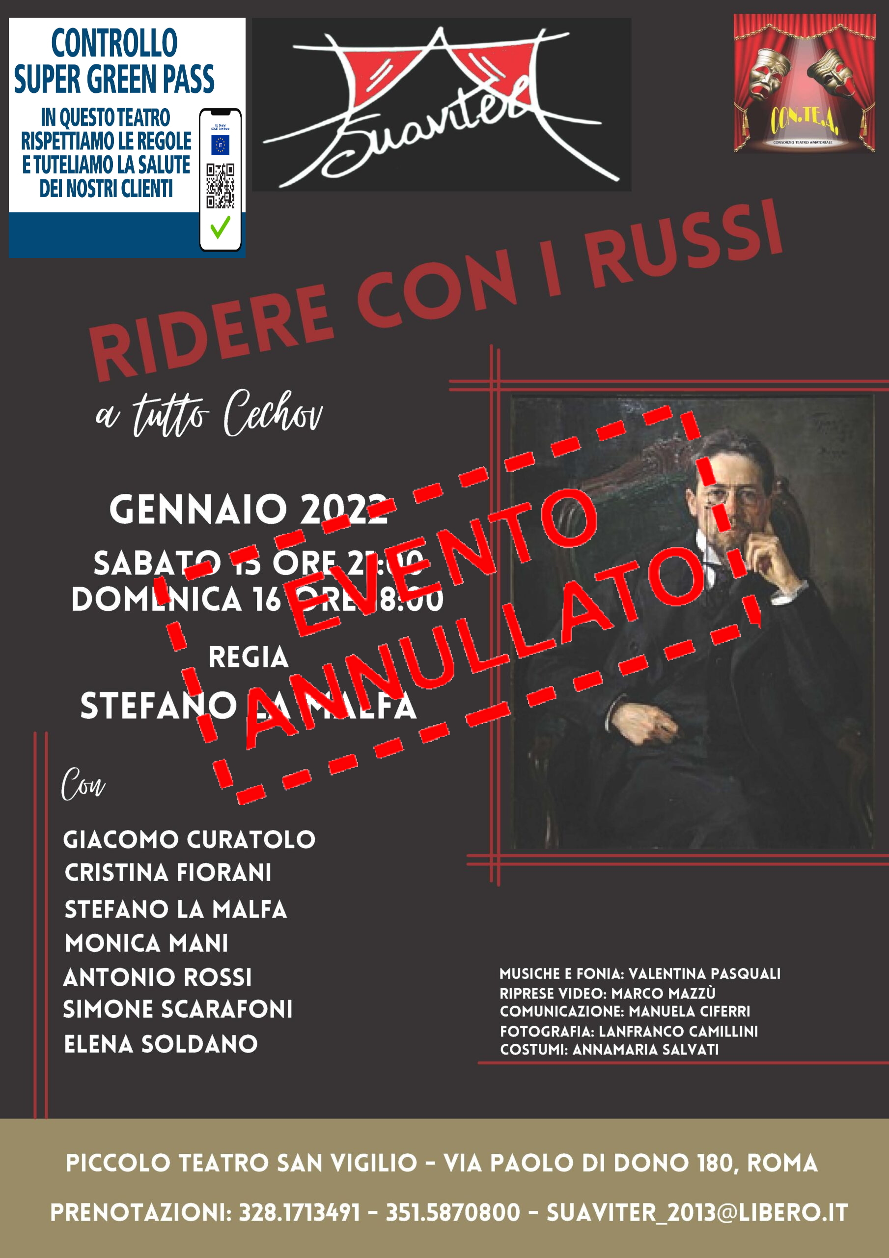 SPETTACOLO ANNULLATO
